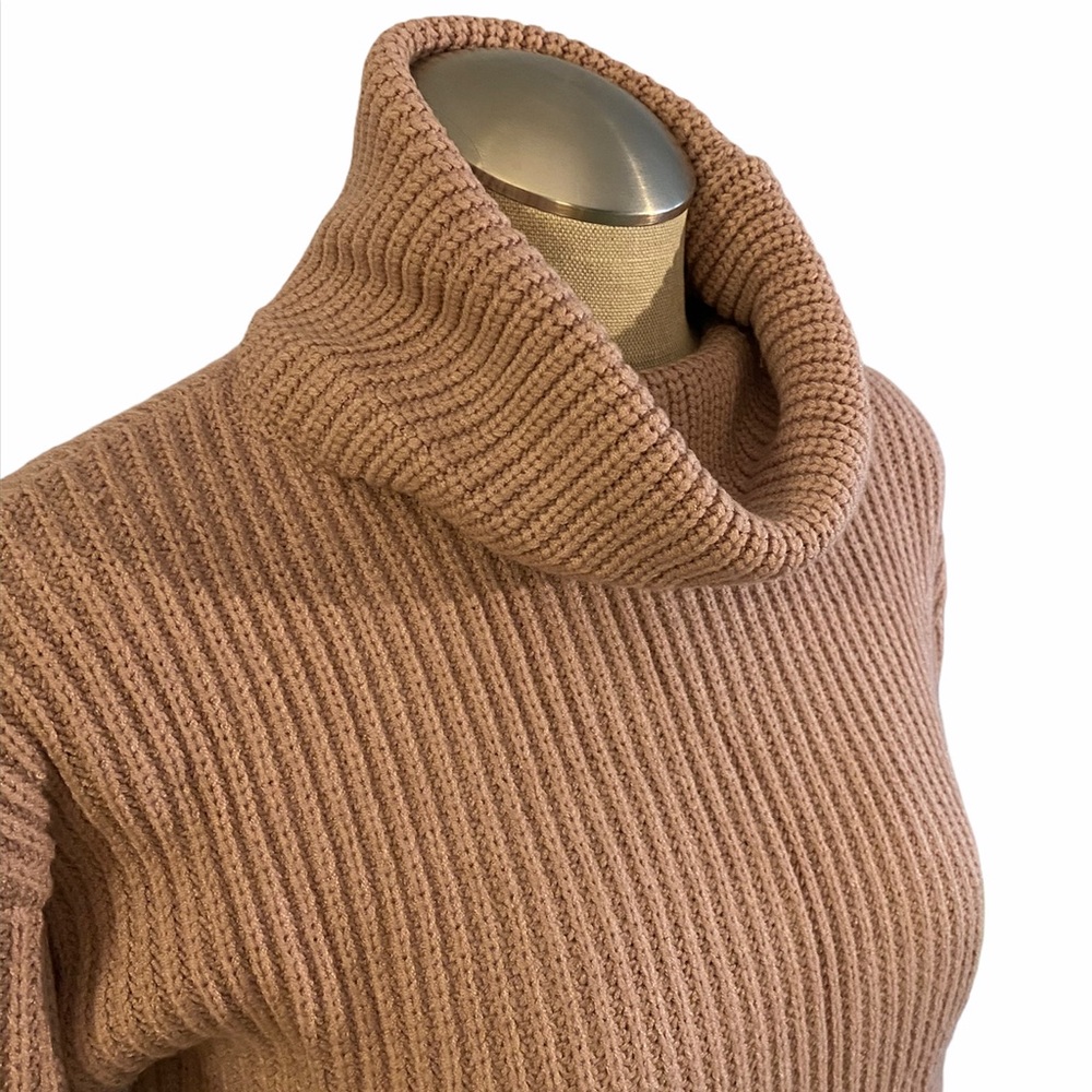 Philosophy ribbed two tier cowl neck sweater